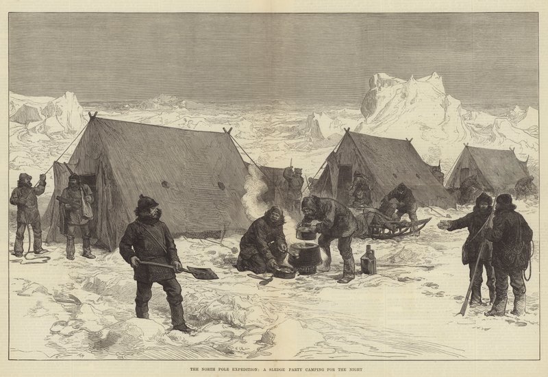 North Pole Expedition, kelkkabileet yötä varten tekijältä Alfred William Hunt