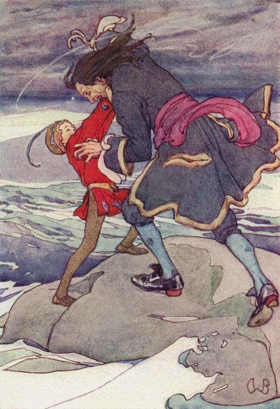Siitä syntyi kova taistelu (väri litho) tekijältä Alice Bolingbroke (after) Woodward