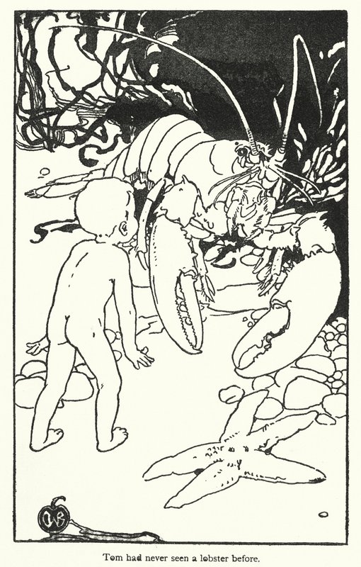 Kuvitus Charles Kingsleyn teokseen The Water-Babies (litografia). tekijältä Alice Bolingbroke (after) Woodward