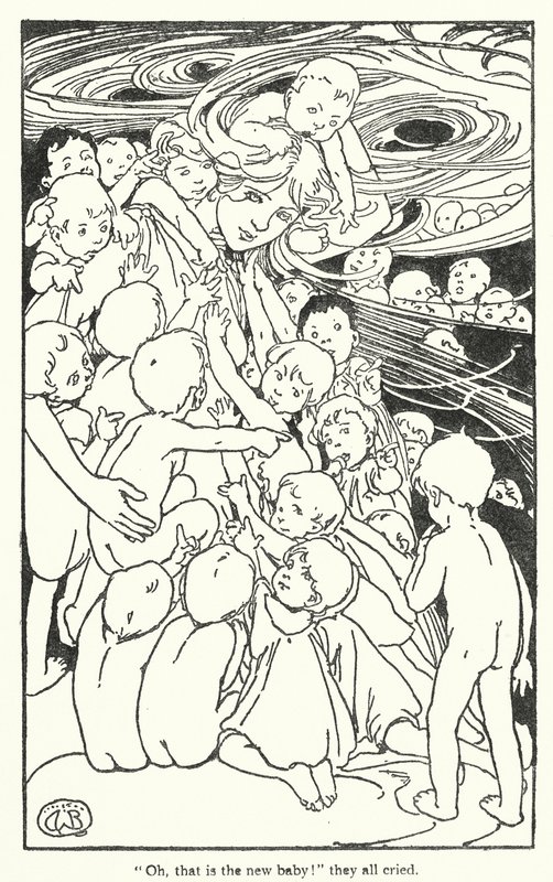 Kuvitus Charles Kingsleyn teokseen The Water-Babies (litografia). tekijältä Alice Bolingbroke (after) Woodward