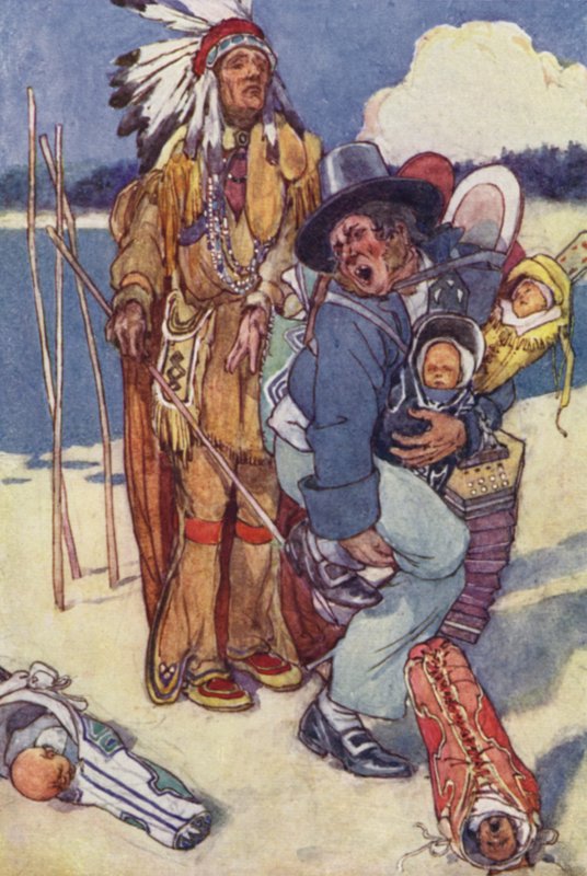 Sairaanhoitaja Papooseille! (väri litho) tekijältä Alice Bolingbroke (after) Woodward
