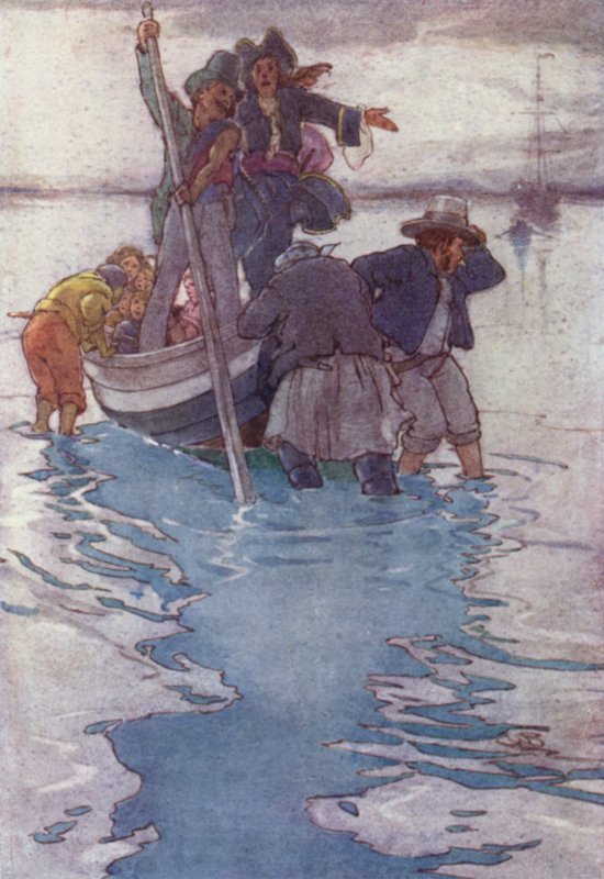 Kuljetettu merirosvolaivaan (väri litho) tekijältä Alice Bolingbroke (after) Woodward