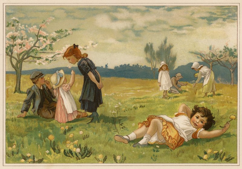 Siveellinen omenanoksa (chromolitho) tekijältä Alice Havers