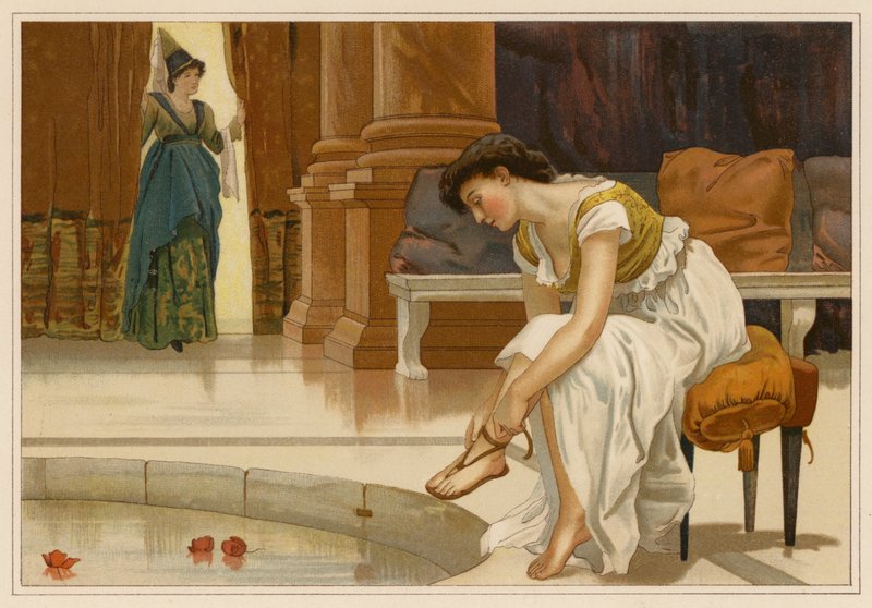 Valkoiset joutsenet (chromolitho) tekijältä Alice Havers