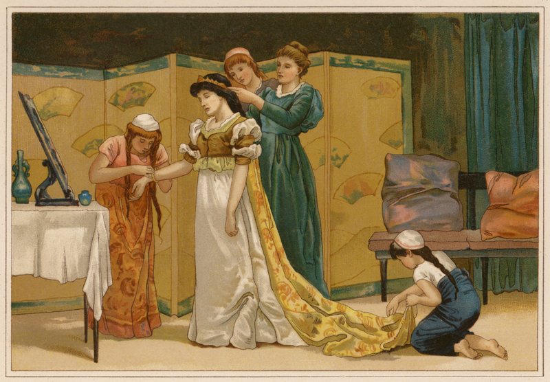Valkoiset joutsenet (chromolitho) tekijältä Alice Havers