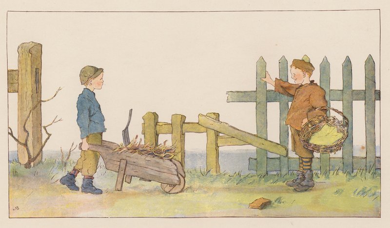 Omasta lukuunsa (värilitografia) tekijältä Alice Maud Beddington