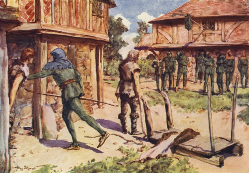 Robin Hood ja hänen iloiset miehet: Kuinka Robin Hoodista tuli lainsuojaton (värilitho) tekijältä Allan (after) Stewart