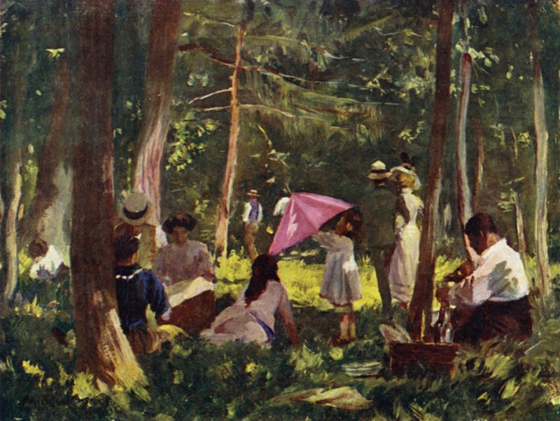 Paris: A Corner in the Bois (väri litho) tekijältä Allan Stewart