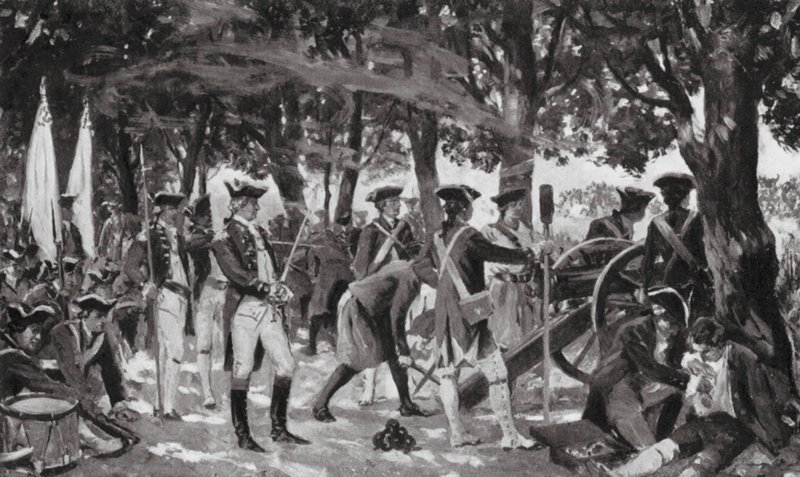 Plasseyn taistelu, 23. kesäkuuta 1757 (litografia) tekijältä Allan Stewart