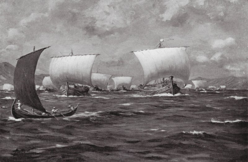 Kserkses ruoskii Hellespontia (litografia) tekijältä Allan Stewart
