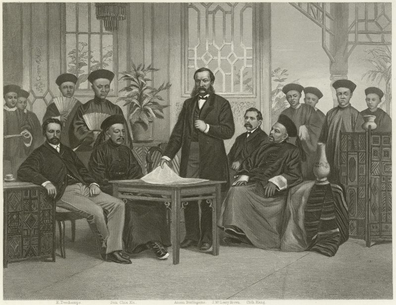Kiinan suurlähetystö ulkovalloille, 1868 tekijältä Alonzo Chappel