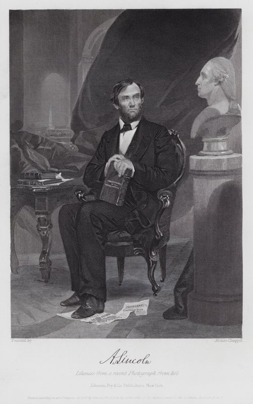 Abraham Lincoln (kaiverrus) tekijältä Alonzo (after) Chappel
