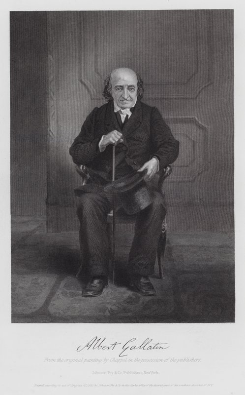 Albert Gallatin (kaiverrus) tekijältä Alonzo (after) Chappel