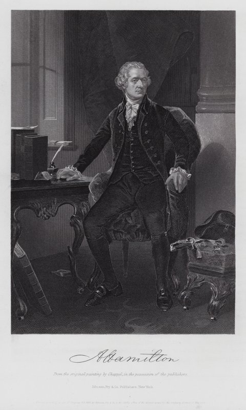 Alexander Hamilton (kaiverrus) tekijältä Alonzo (after) Chappel