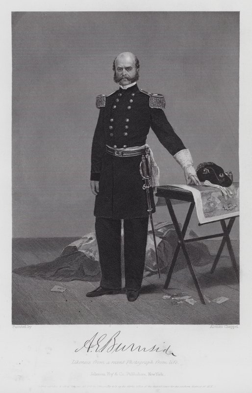 Ambrose Everett Burnside (kaiverrus) tekijältä Alonzo (after) Chappel