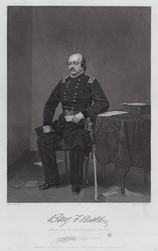 Benjamin F Butler (kaiverrus) tekijältä Alonzo (after) Chappel