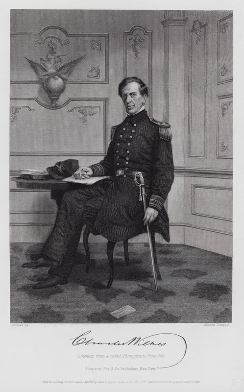 Charles Wilkes (kaiverrus) tekijältä Alonzo (after) Chappel