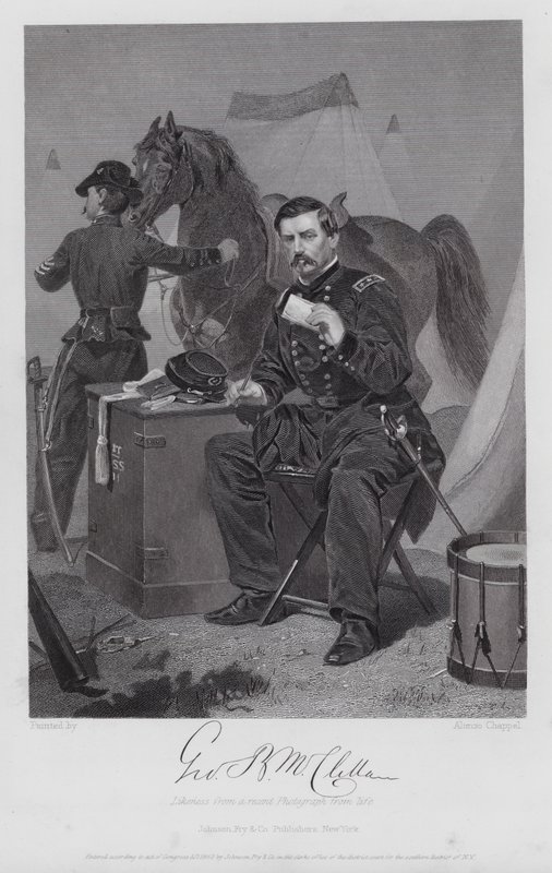 George Brinton McClellan (kaiverrus) tekijältä Alonzo (after) Chappel