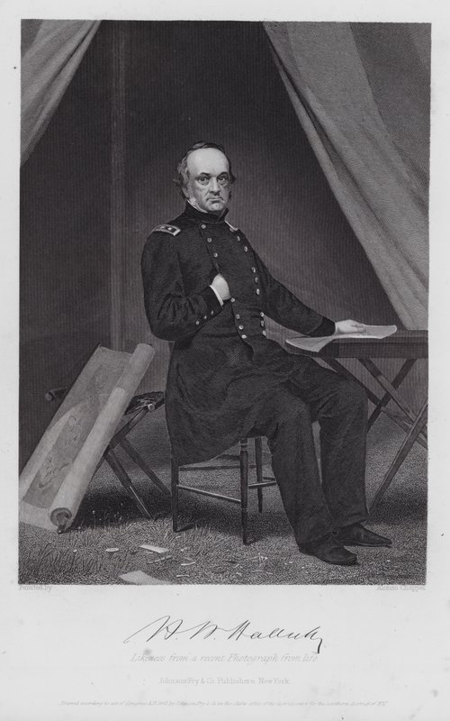 Henry Wager Halleck (kaiverrus) tekijältä Alonzo (after) Chappel