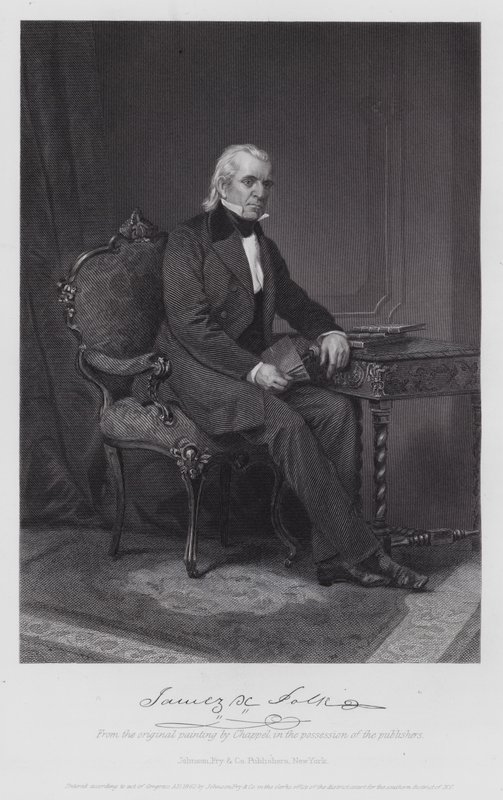 James Knox Polk (kaiverrus) tekijältä Alonzo (after) Chappel
