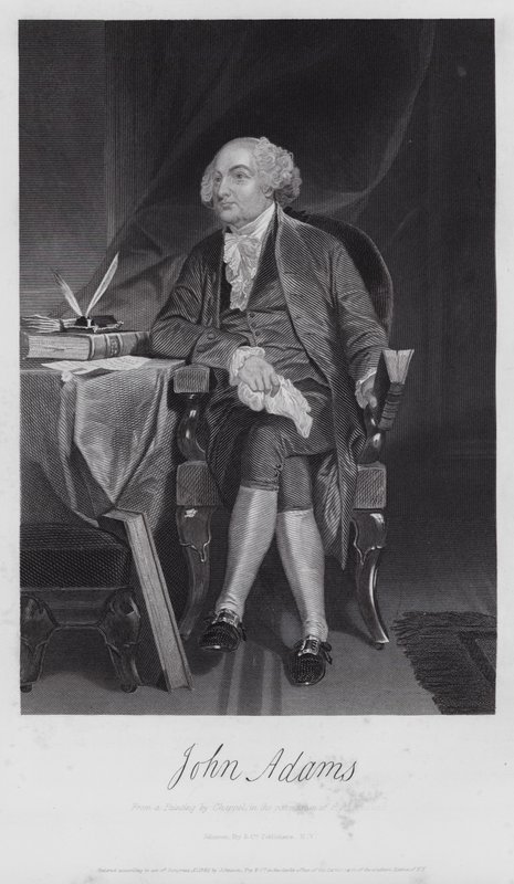 John Adams (kaiverrus) tekijältä Alonzo (after) Chappel