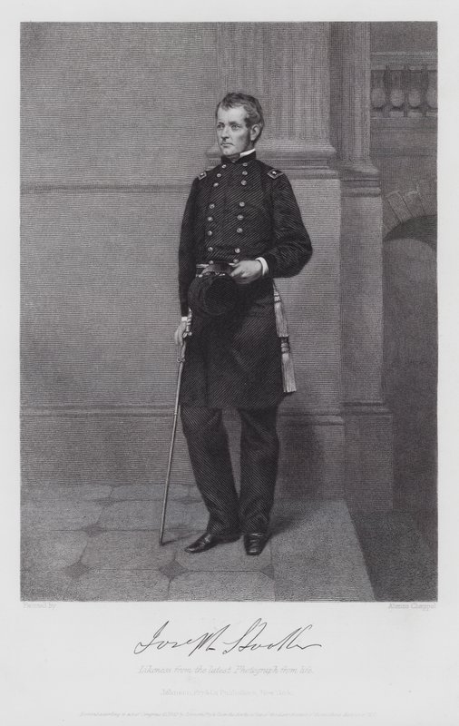 Joseph Hooker (kaiverrus) tekijältä Alonzo (after) Chappel