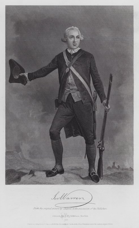 Joseph Warren (kaiverrus) tekijältä Alonzo (after) Chappel
