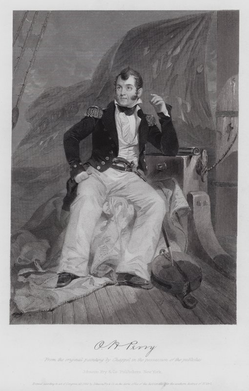 Oliver Hazard Perry (kaiverrus) tekijältä Alonzo (after) Chappel