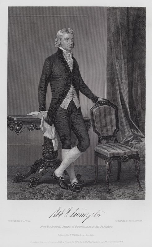 Robert R Livingston (kaiverrus) tekijältä Alonzo (after) Chappel