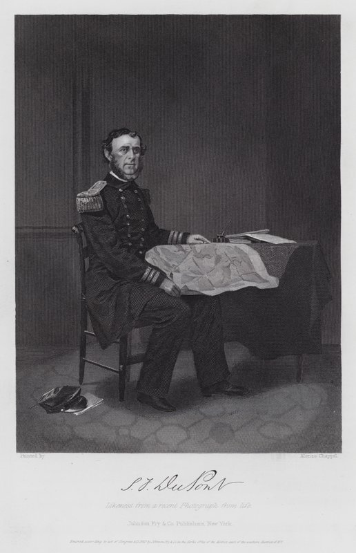 Samuel Francis Dupont (kaiverrus) tekijältä Alonzo (after) Chappel