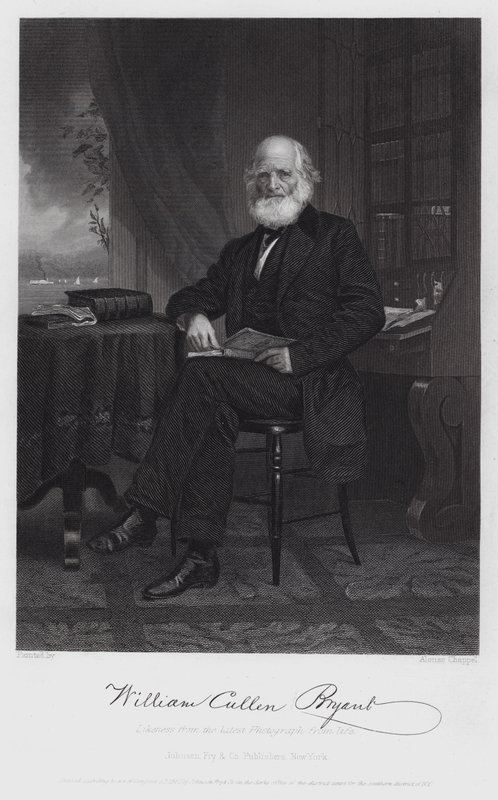 William Cullen Bryant (kaiverrus) tekijältä Alonzo (after) Chappel