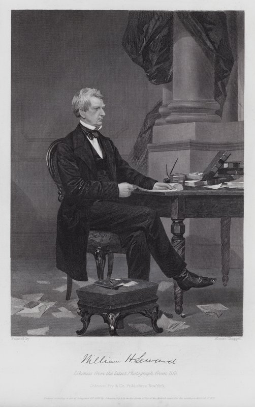 William Henry Seward (kaiverrus) tekijältä Alonzo (after) Chappel