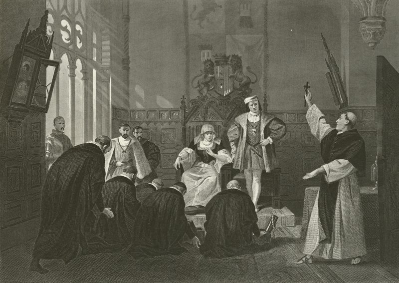 Juutalaisten edustusto Espanjan Ferdinandin ja Isabellan edessä, 1400-luku tekijältä Alonzo Chappel