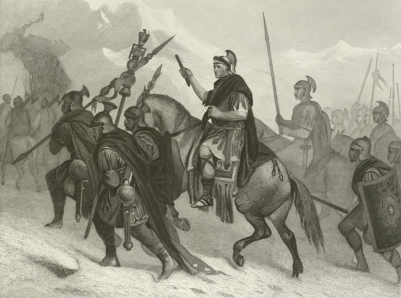 Hannibal ja hänen armeijansa ylittämässä Alpit, 218 eaa tekijältä Alonzo Chappel