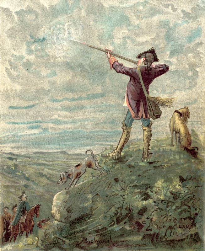 Paroni Münchausenin seikkailut (chromolitho) tekijältä Alphonse Adolphe Bichard