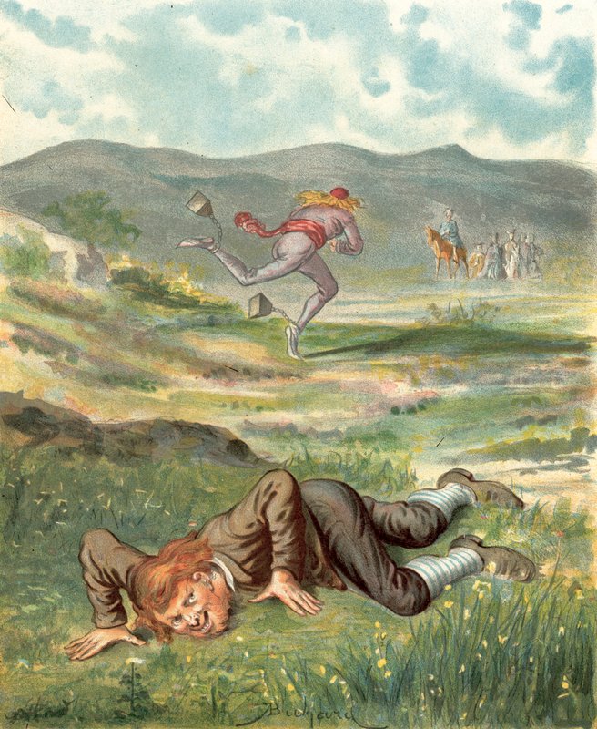 Paroni Münchausenin seikkailut (chromolitho) tekijältä Alphonse Adolphe Bichard