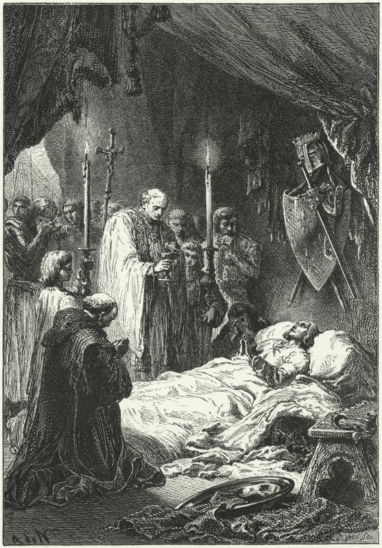 Ranskan kuninkaan Ludvig IX:n kuolema tekijältä Alphonse Marie de (after) Neuville