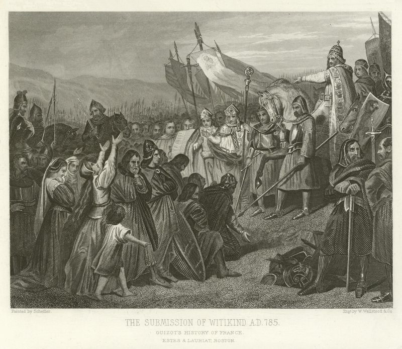 The Submission of Witikind, 785 jKr tekijältä Alphonse Marie de Neuville