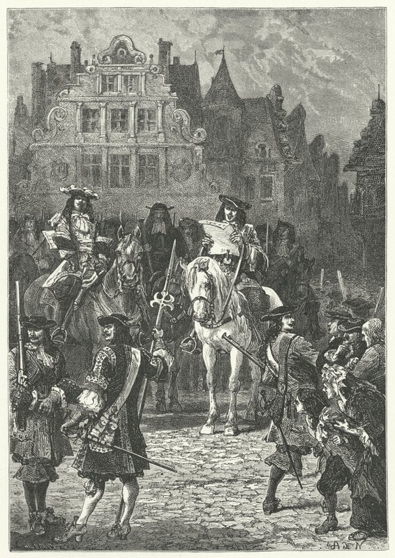 Ludvig XIV:n julistus Nantesin ediktin kumoamisesta, 1685 tekijältä Alphonse Marie de after Neuville