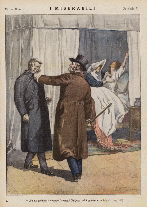 Kuvitus Victor Hugon kirjaan Les Miserables (värilitro). tekijältä Ambrogio Lombardi