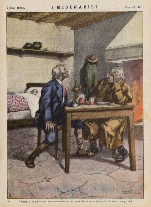 Kuvitus Victor Hugon kirjaan Les Miserables (värilitro). tekijältä Ambrogio Lombardi