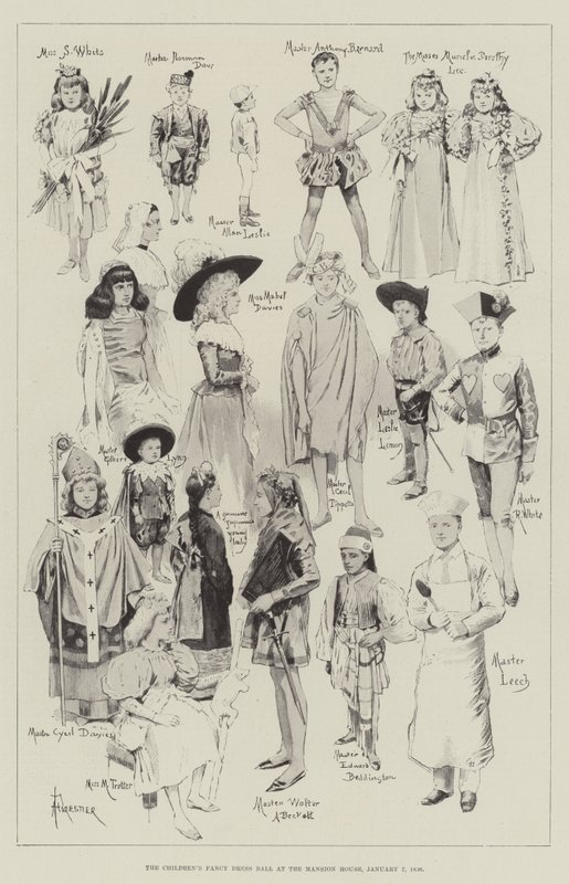 Lasten Fancy Dress Ball Mansion Housessa, 7. tammikuuta 1896 tekijältä Amedee Forestier