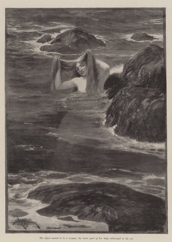 Mermaid of Lighthouse Point, kirjoittanut Bret Harte tekijältä Amedee Forestier