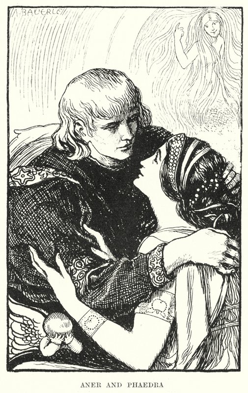 Aner ja Phaedra (kaiverrus) tekijältä Amelia M. (attr.to) Bowerley or Bauerle