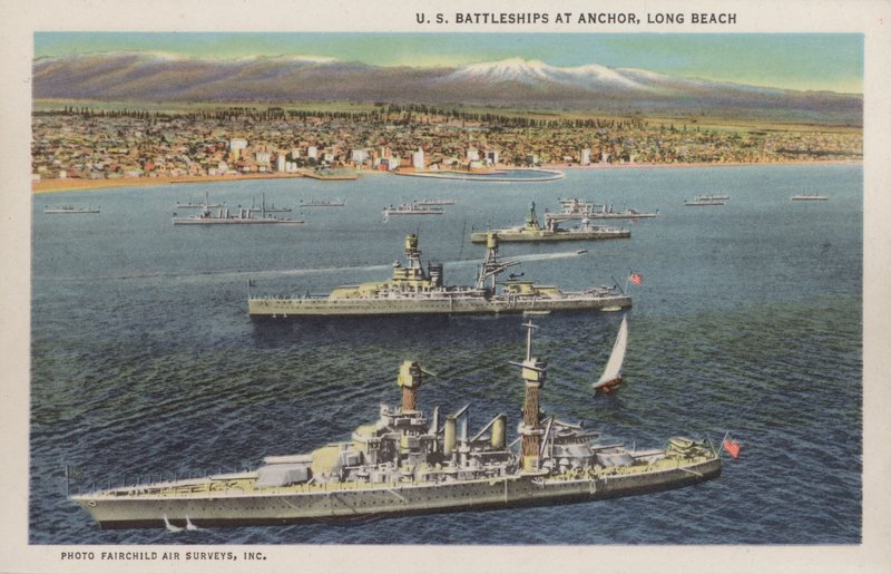 Kalifornia: Yhdysvaltain taistelulaivat ankkurissa, Long Beach (kuva) tekijältä American Photographer (after)