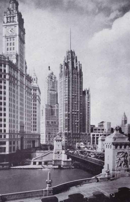 Chicago: Boulevard Link -silta, katse pohjoiseen (m/w kuva) tekijältä American Photographer (after)