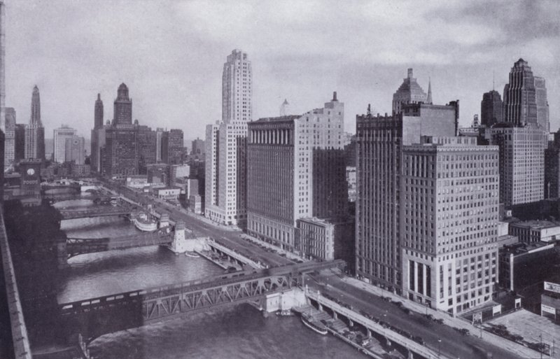 Chicago: Wacker Drive ja Chicago River Bridges (m/w kuva) tekijältä American Photographer (after)