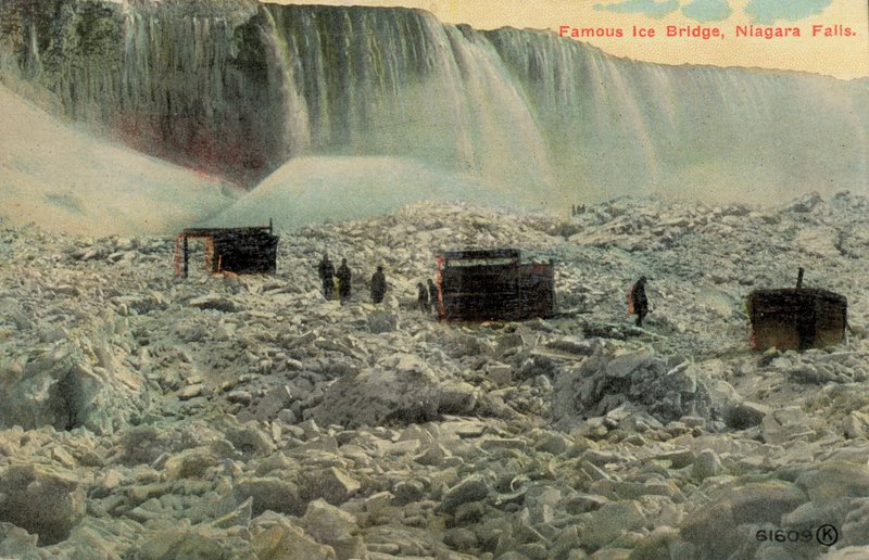 Kuuluisa jääsilta Niagara Fallsissa, New Yorkissa, Yhdysvalloissa (värillinen kuva) tekijältä American Photographer (after)