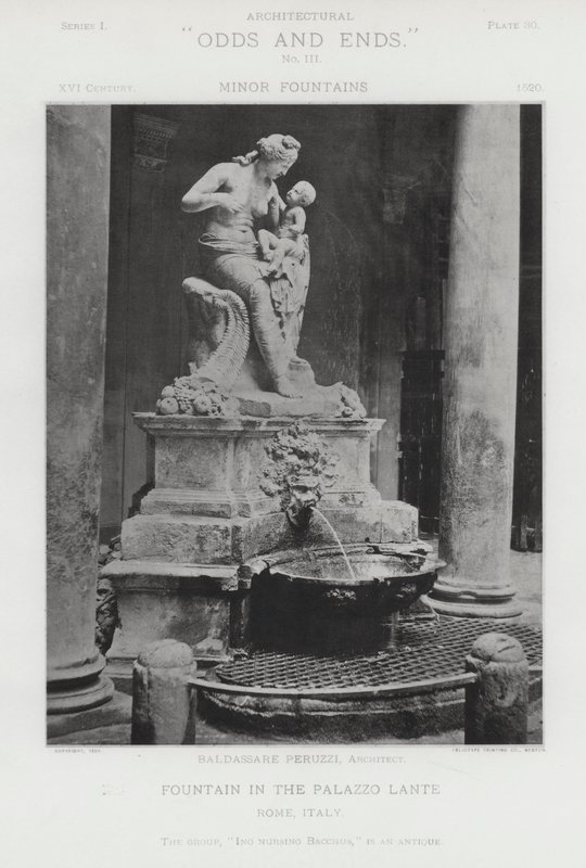 Suihkulähde Palazzo Lantessa, Roomassa, Italiassa (m/v kuva) tekijältä American Photographer (after)