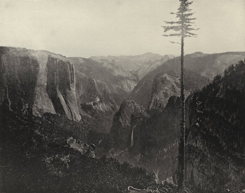 Yleisnäkymä Yosemiten laaksosta, Kaliforniasta (m/w kuva) tekijältä American Photographer (after)